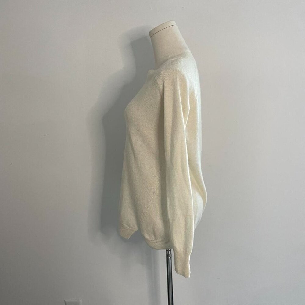 White Warren 100% Cashmere Sweater | Cream | Womens Size XS - Picture 3 of 5